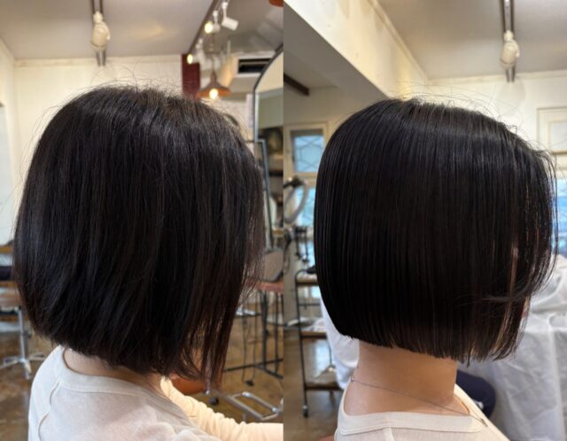 ボブ×縮毛矯正で朝ラク美髪に