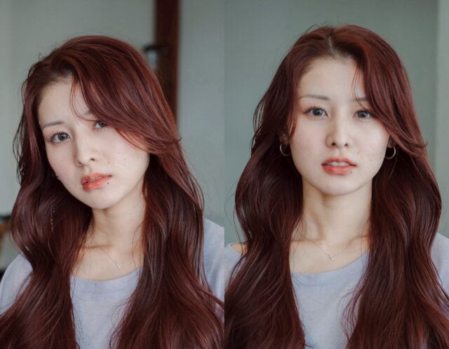 弱酸性カラーで綺麗に楽しむ艶暖色カラー